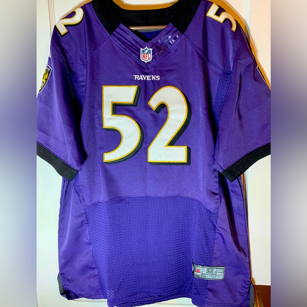 Nike On Field Baltimore Ravens Ray Lewis Jersey Purple (size 52)